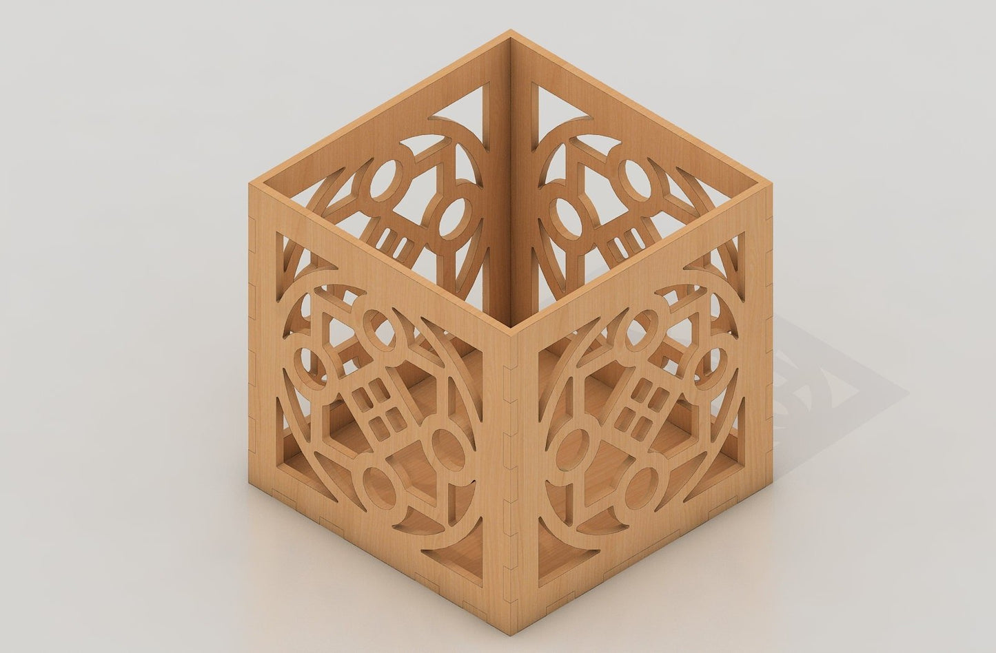 Pencil Storage Box Laser cut files / Box Glowforge Files / Gift box CNC files 379