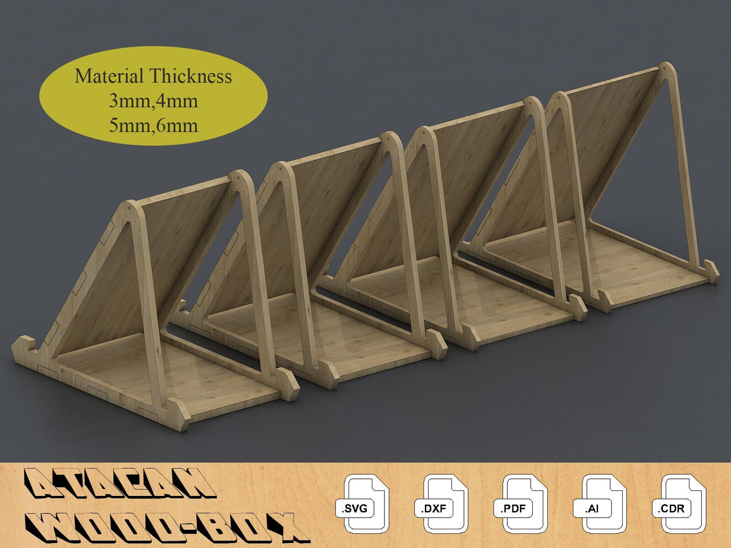 Phone Stand Laser cut file / Phone holder SVG file / Pic stand Display / SVG Dxf files for Cricut, Glowforge 262