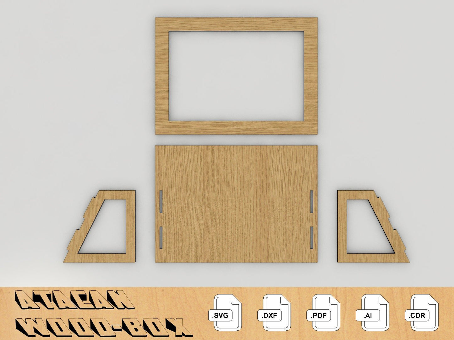 Photo Frame Laser Cut SVG Files - Glowforge Digital Download 059