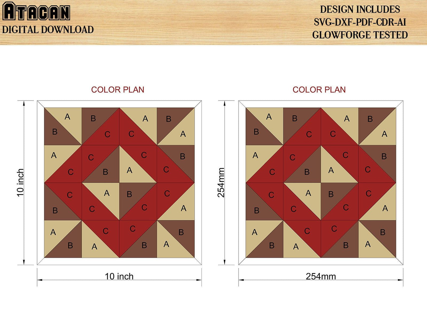 Quilt Blocks / Simple Barn Quilts / Southwest Decor / Mini Quilts / Laser Vector cut files