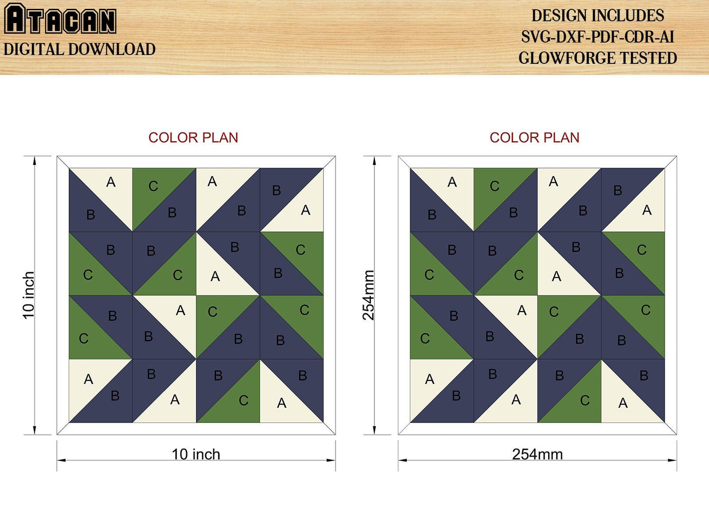 Quilt Blocks / Simple Barn Quilts / Southwest Decor / Mini Quilts / Laser Vector cut files