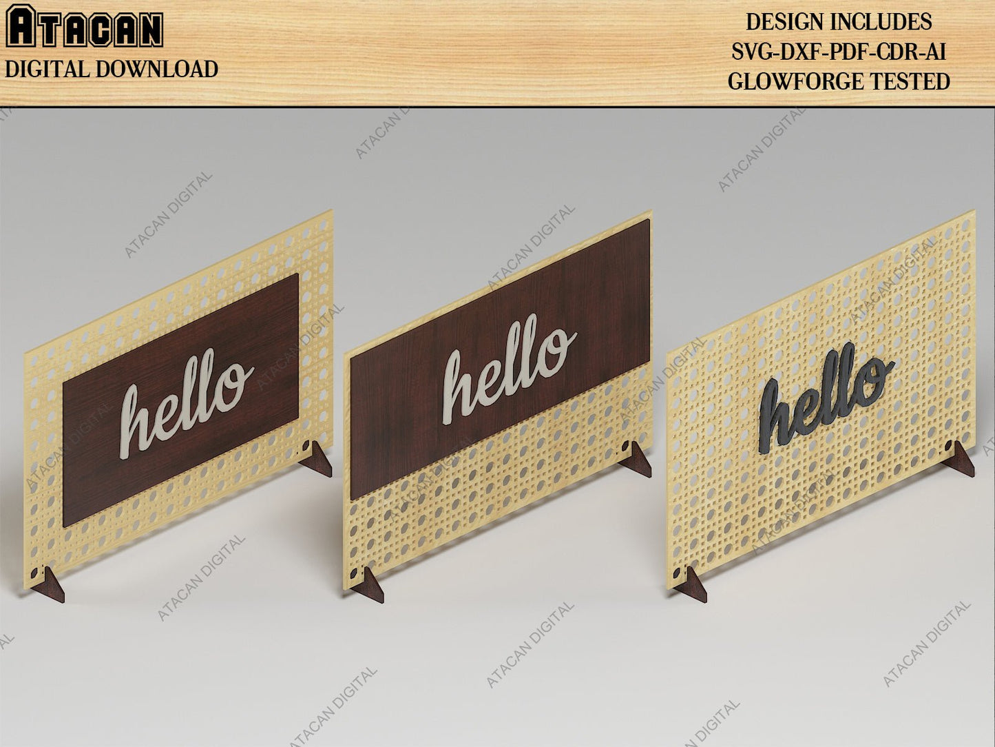 Rattan Cane Sign Backer Bundle / Rattan Cane Arch shape Laser Cut Files / Baby name sign SVG DXF CDR Ai 496