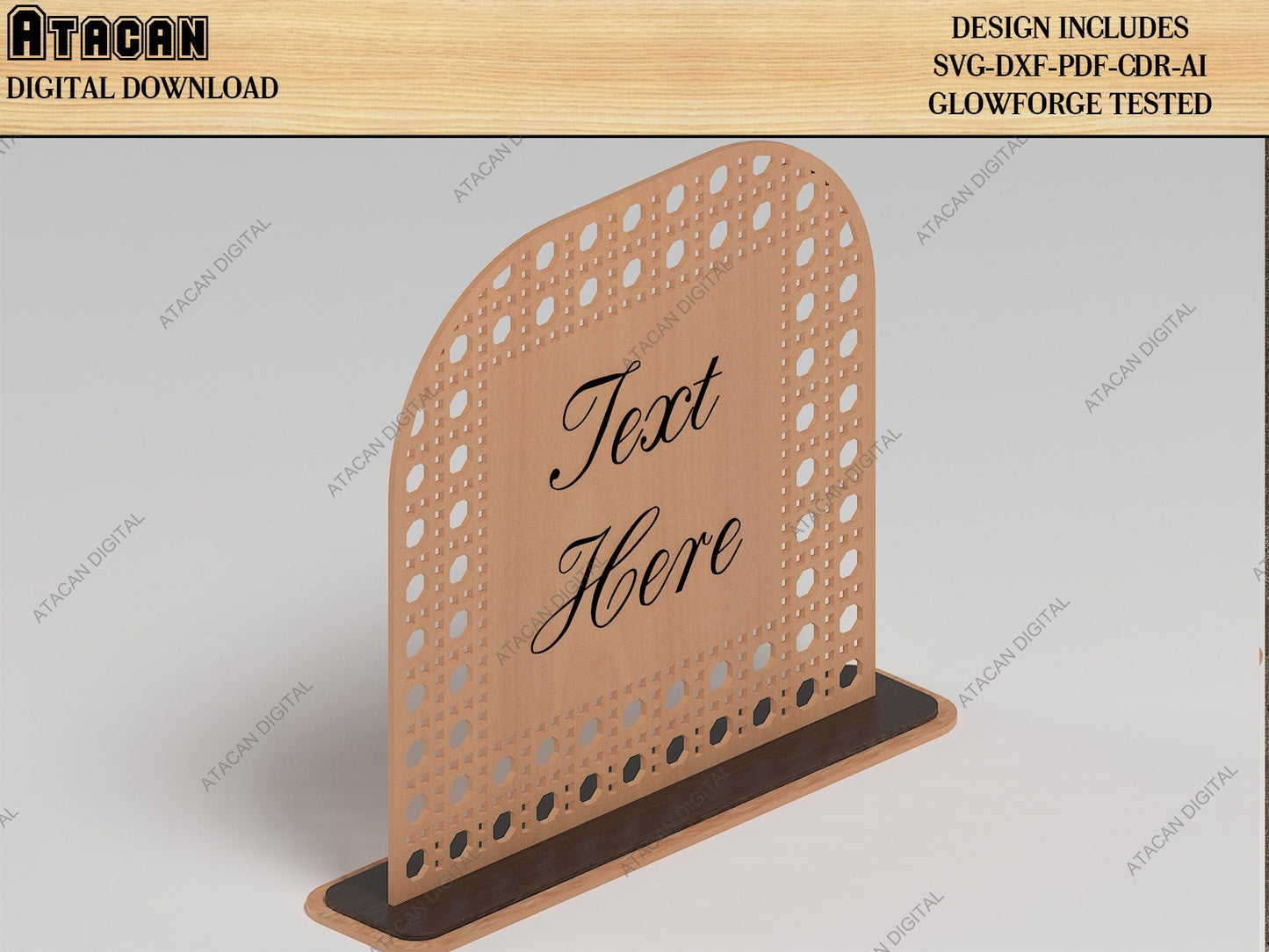 Rattan Cane Sign Backer Bundle / Rattan Cane Arch shape Laser Cut Files / Baby name sign SVG DXF CDR Ai 496