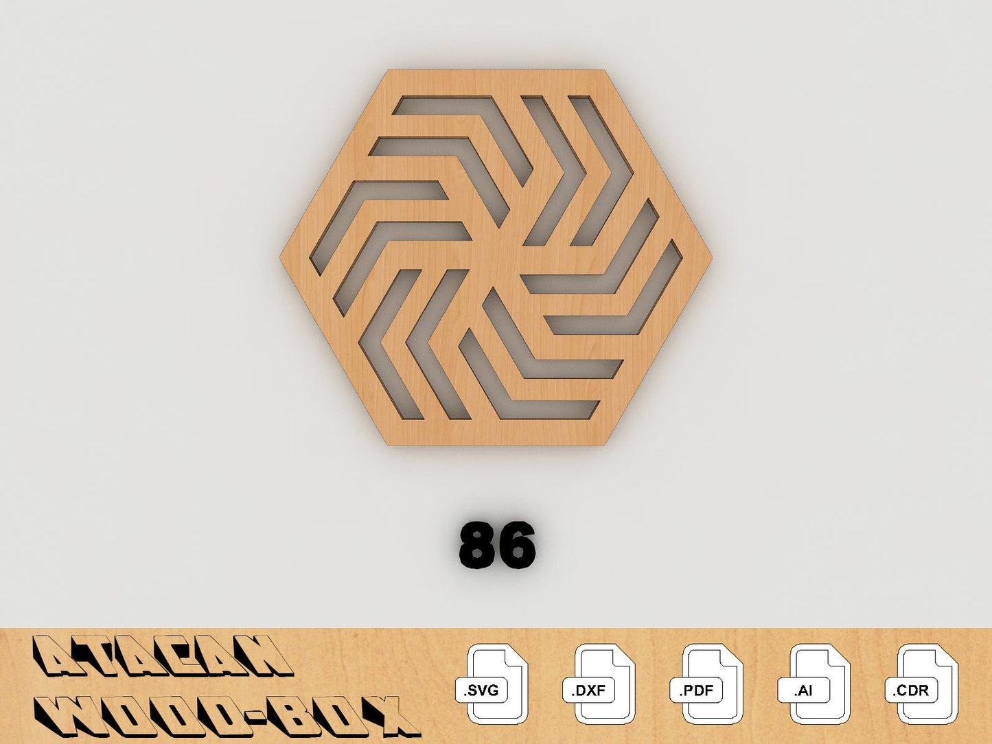 Round Coasters Set - Laser Cut Files - Svg + Dxf + Pdf + Ai + Cdr File - Instant Download 154