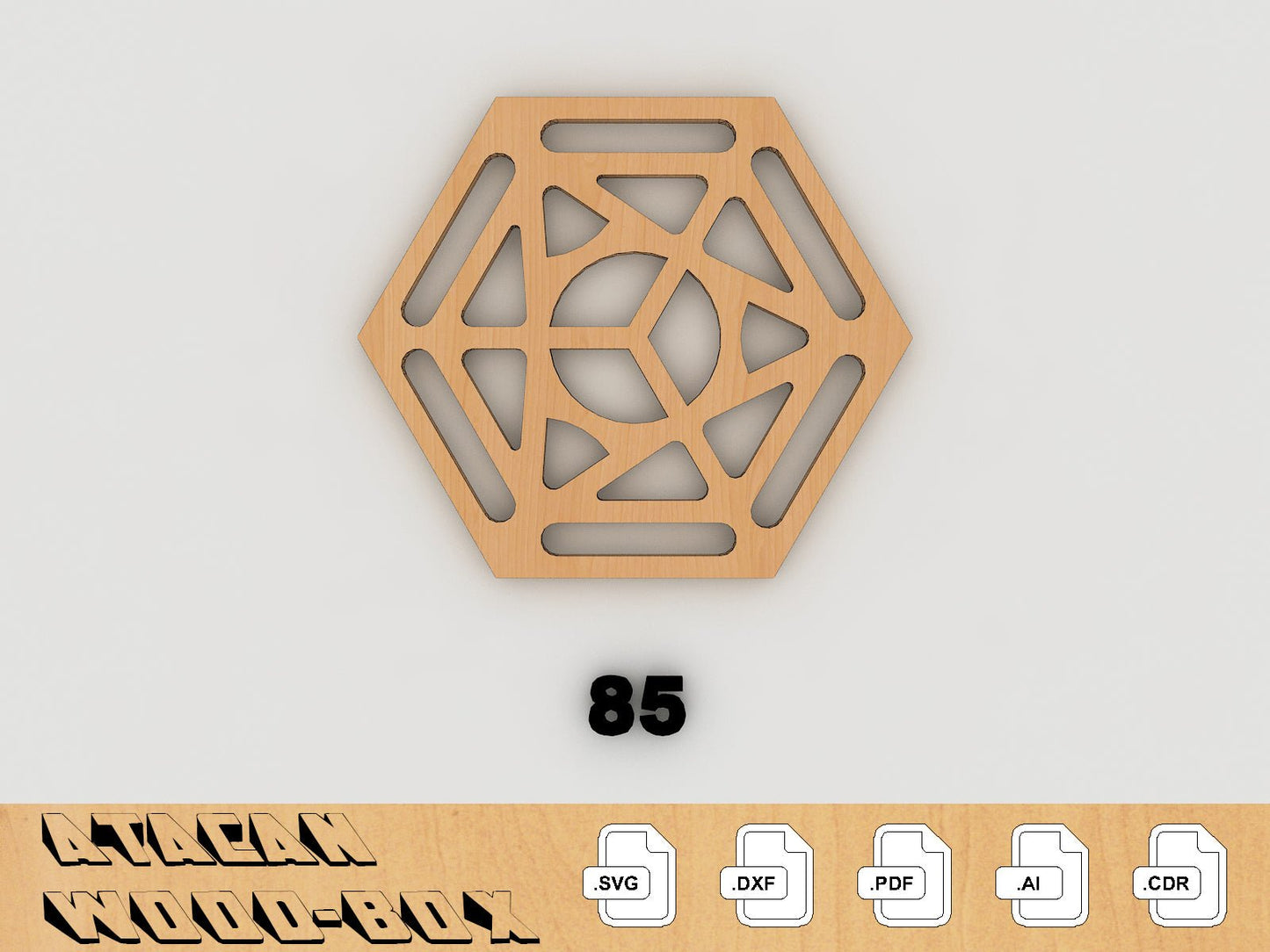 Round Coasters Set - Laser Cut Files - Svg + Dxf + Pdf + Ai + Cdr File - Instant Download 154
