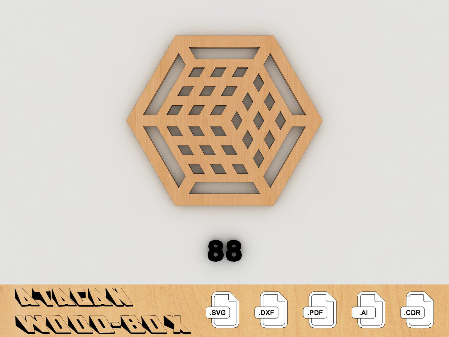 Round Coasters Set - Laser Cut Files - Svg + Dxf + Pdf + Ai + Cdr File - Instant Download 154
