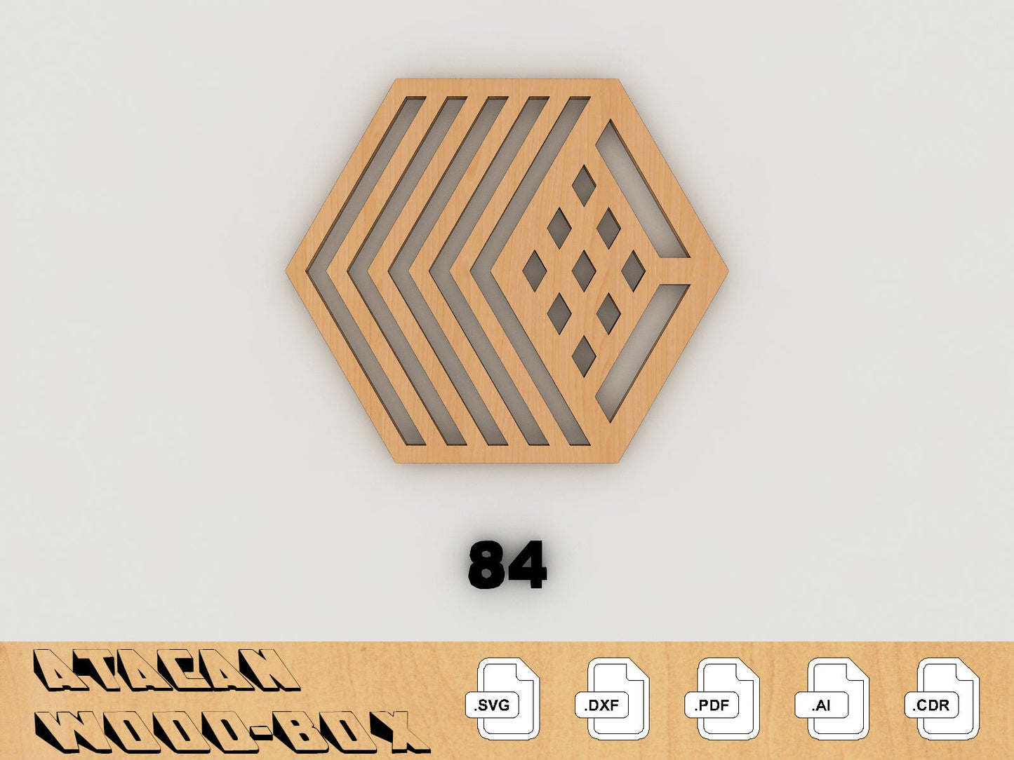 Round Coasters Set - Laser Cut Files - Svg + Dxf + Pdf + Ai + Cdr File - Instant Download 154