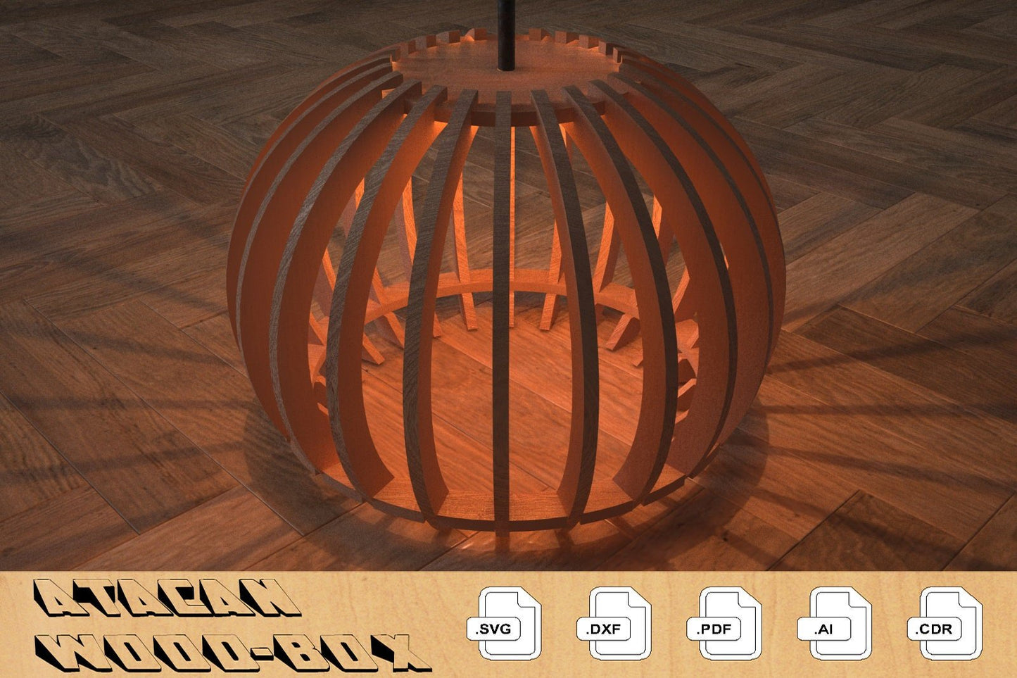 Round Oval Wood Pendant Light Chandelier Lamp lampshade plywood Svg, Dxf, Cdr 275