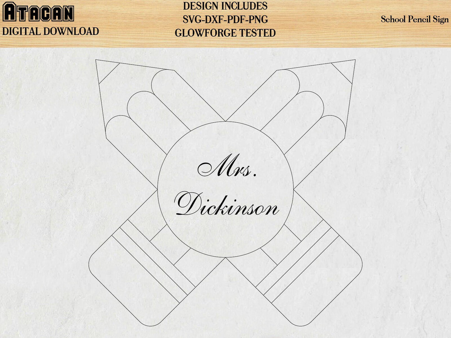 School Pencil Monogram Sign SVG Teacher Svg School Svg Education Svg 142