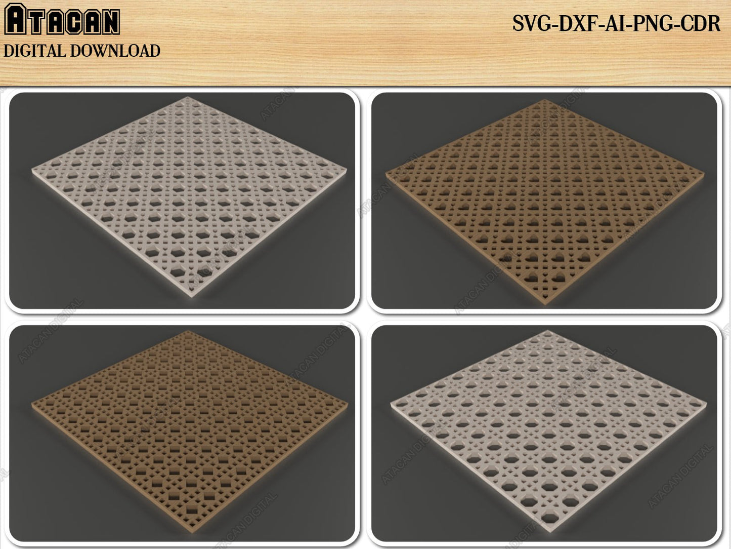 Seamless Rattan Cane Patterns Bundle