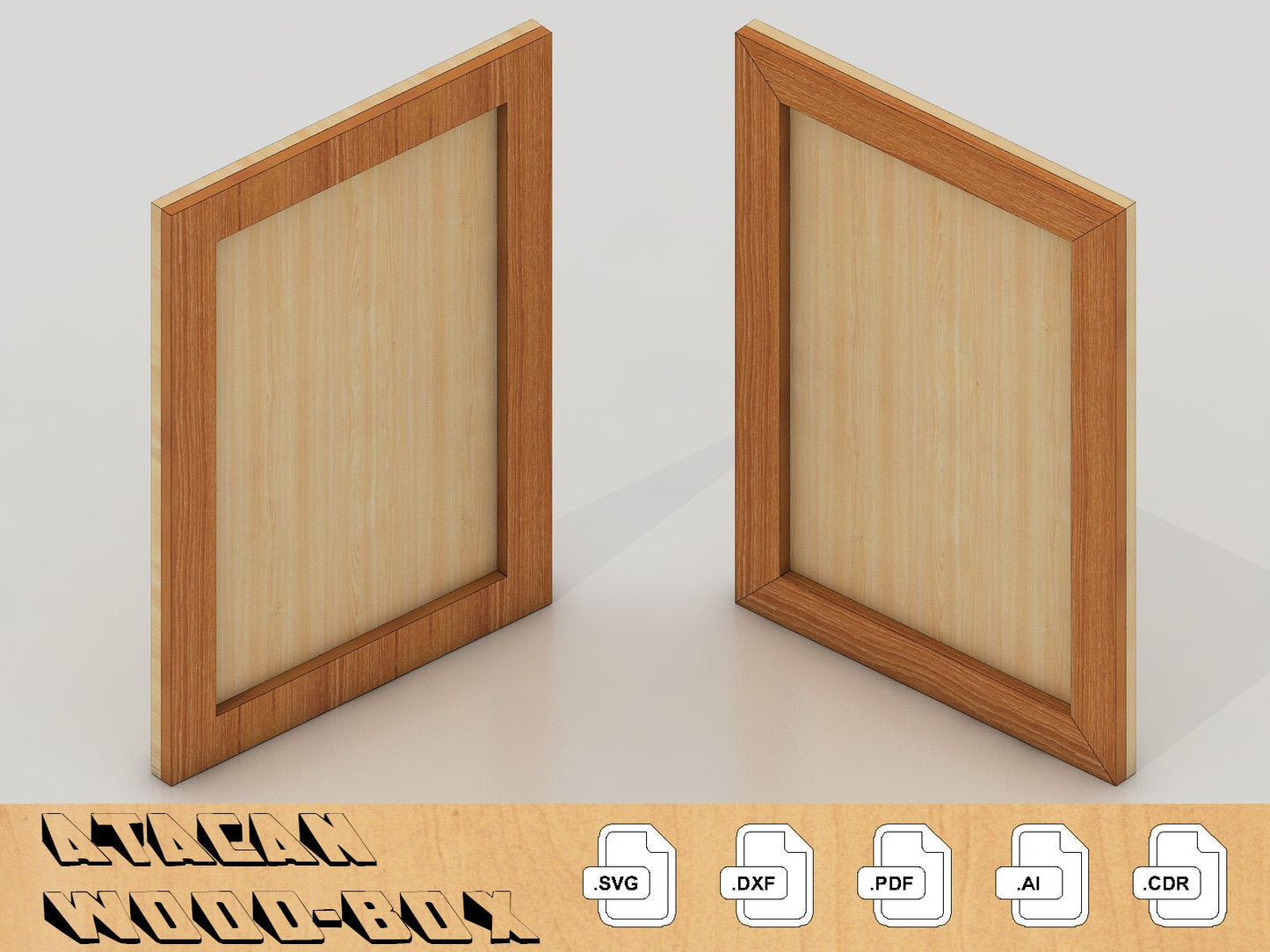 Standart Metric Sizes Pic Frame Bundle - Laser Cut SVG Files - Glowforge Files - Digital Download 044