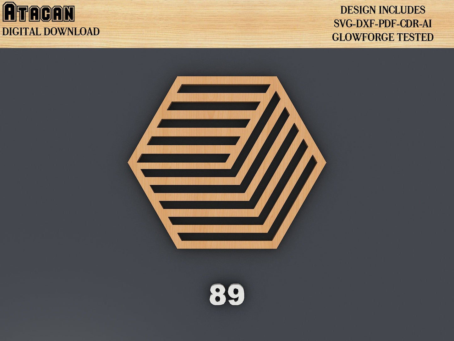 SVG Coaster file for Laser Cut, Digital Vector DXF Files, Instant Download, CNC Glowforge Cricut Templates 336