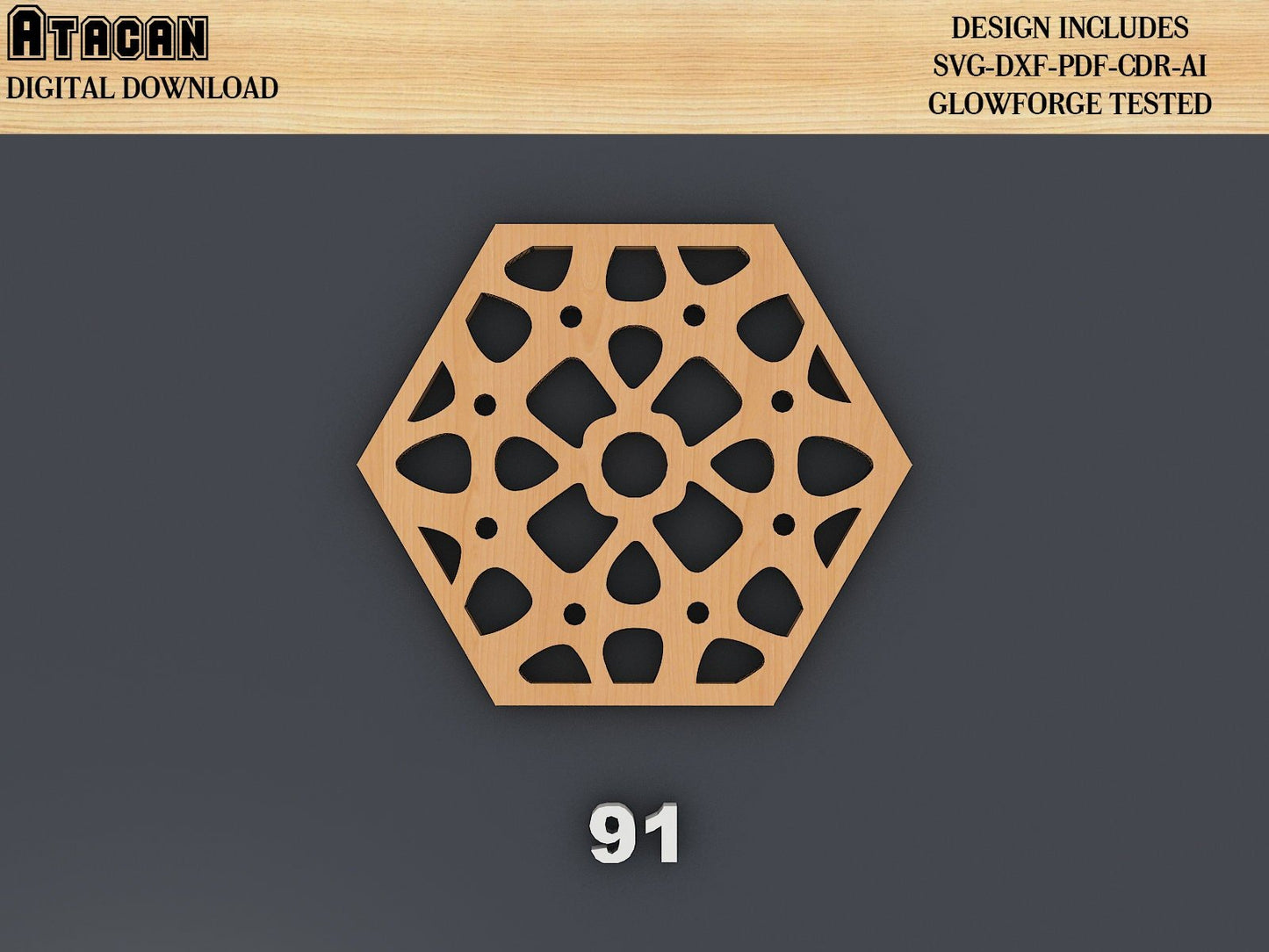 SVG Coaster file for Laser Cut, Digital Vector DXF Files, Instant Download, CNC Glowforge Cricut Templates 336