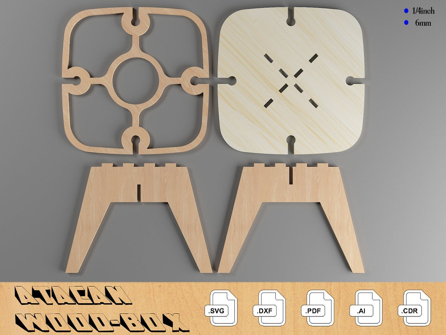 Wine Table with Glass Holder / Snack Serving Tray / Wooden Small Table for Travel 314