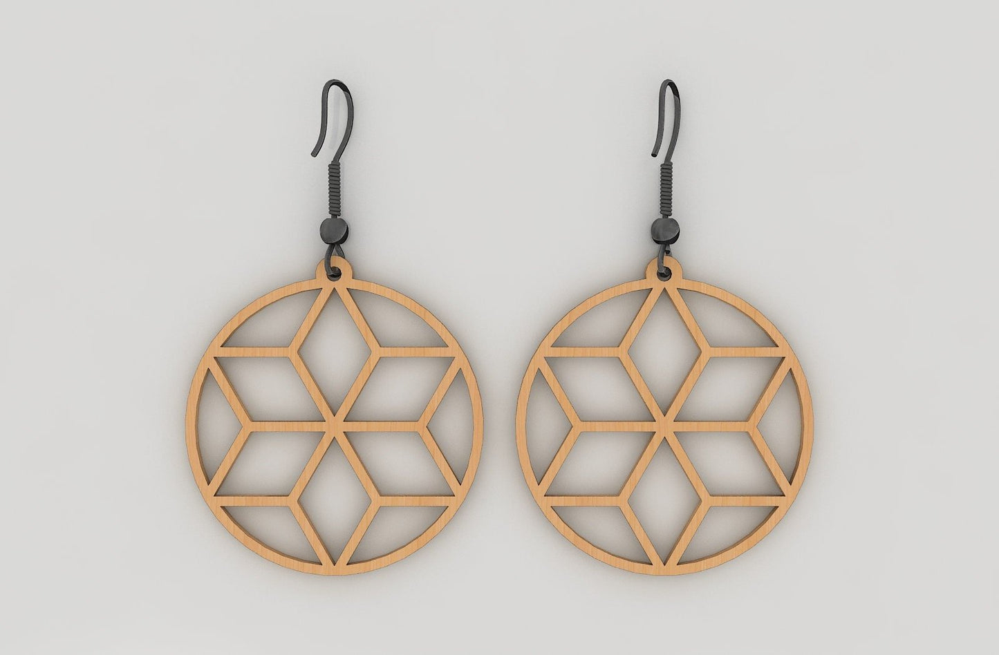 Wood Acrylic Earring SVG Cut Files / Templates to Cut on Cricut or Glowforge / Digital Download Silhouette 358