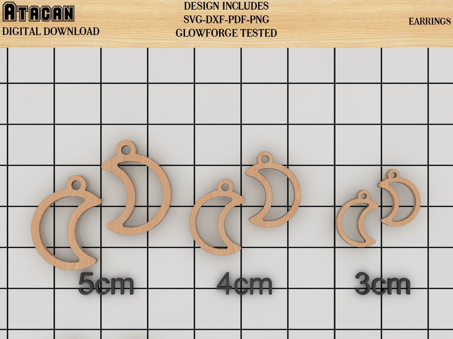Wood Earring Shapes, Laser Cut Jewelry SVG files Tear drop Earring Set 211