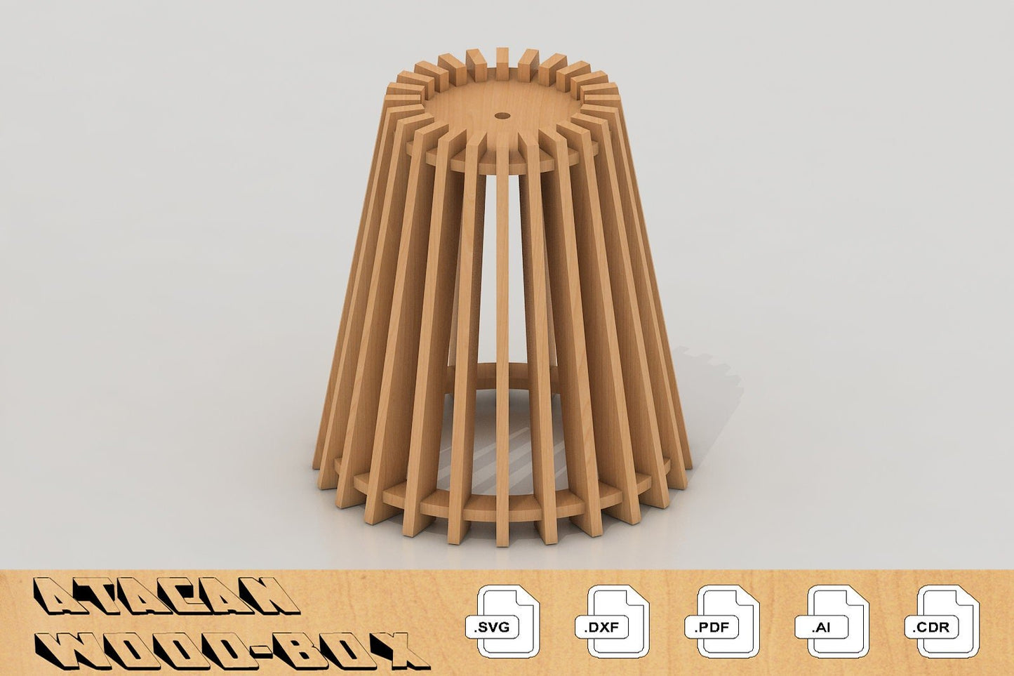 Wood Pendant Light Chandelier Lamp lampshade / Glowforge laser cut SVG, DXF, CDR 277