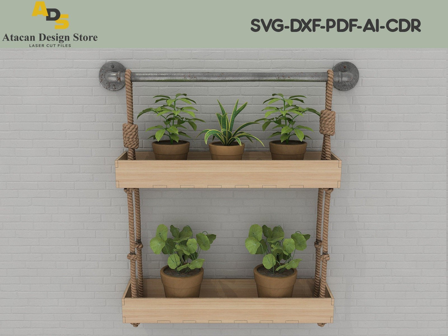 Wooden Flower Box / Floral Planter Box SVG / Flower pot holder / Glowforge Laser cut file / Digital Vector Files ADS101