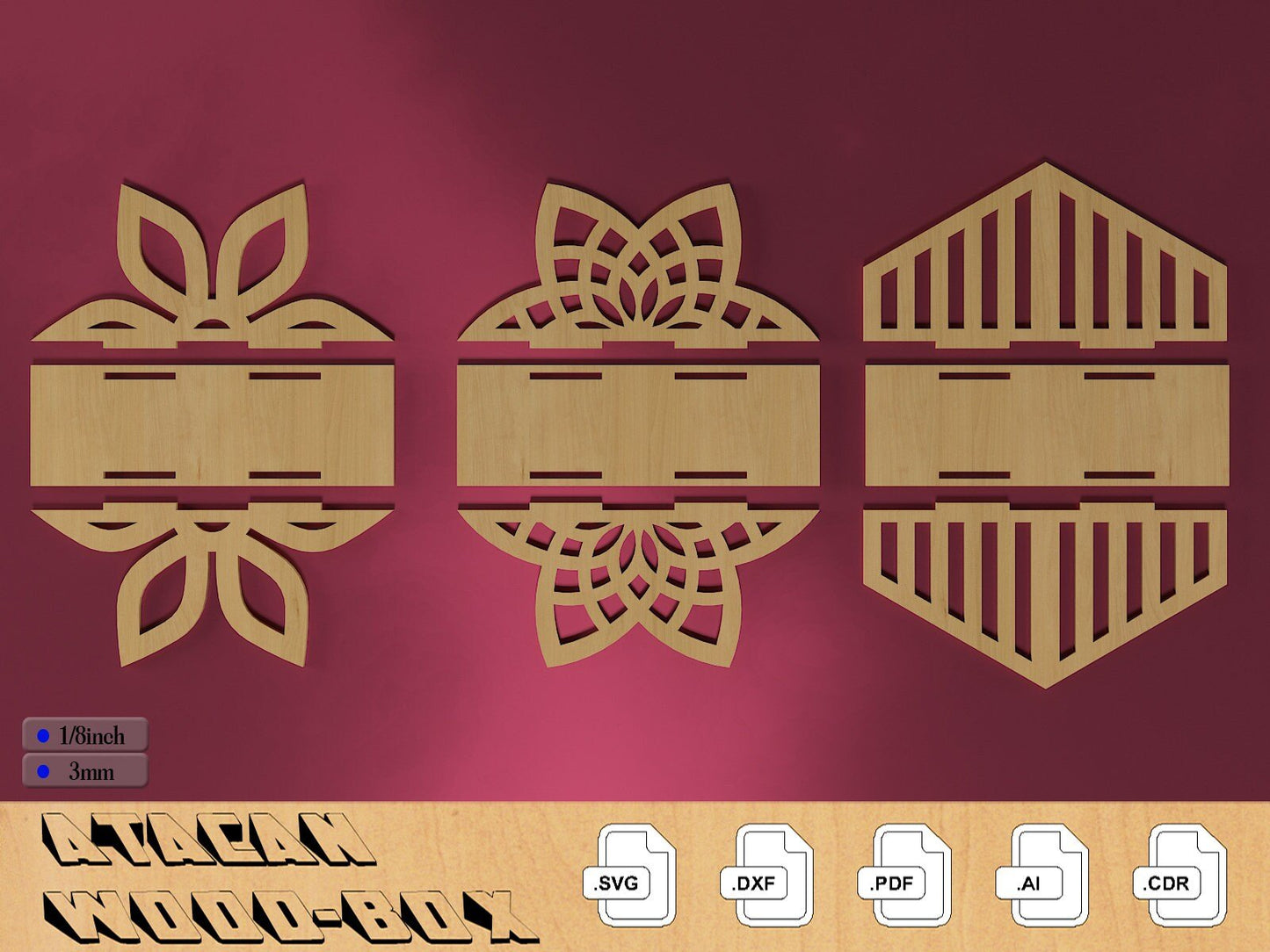 Wooden Napkin Display Holder / Tissue Stand Holders For Restaurant Table / Laser Cut Files SVG DXF CDR Ai 324