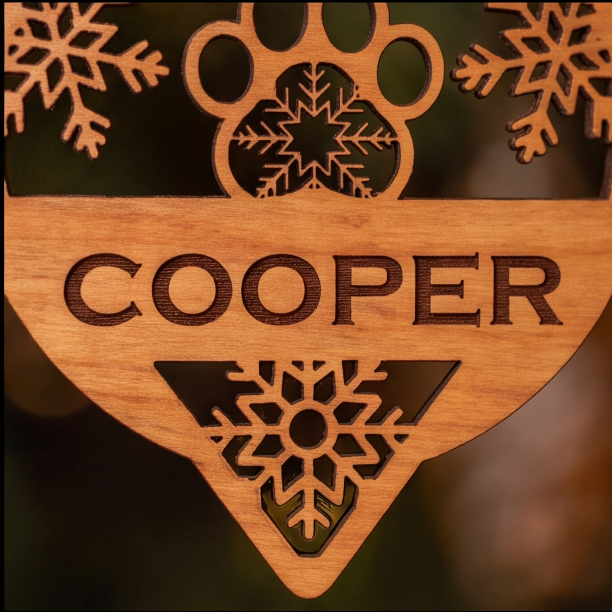 Custom Dog or Cat Ornament | Unique Wooden Pet Christmas Decor for Laser Cutting 925