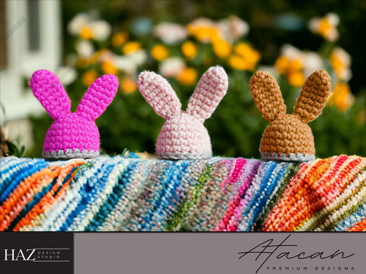 Spring Bunny Egg Cozy Crochet Pattern - Digital PDF, Easter Egg Covers with Rabbit Ears, Festive Table Decor 262