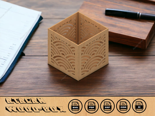 Laser Cut Pen Holder / Pencil Holder SVG Laser cutting templates / Glowforge Files 130