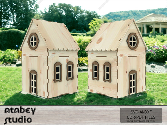 DIY Wooden Dollhouse Model Kit - Mini Home Decor for Creative Kids 596