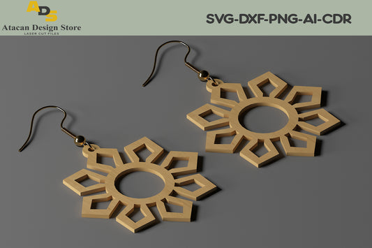 Elegant Geometric Earrings decorative Craft Jewelry Pendants Set laser cut ADS214