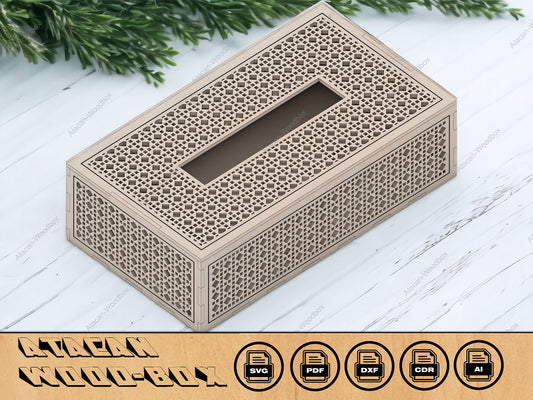 Rattan Cane Decorative Box Templates, Laser cut files, box svg, glowforge files 235