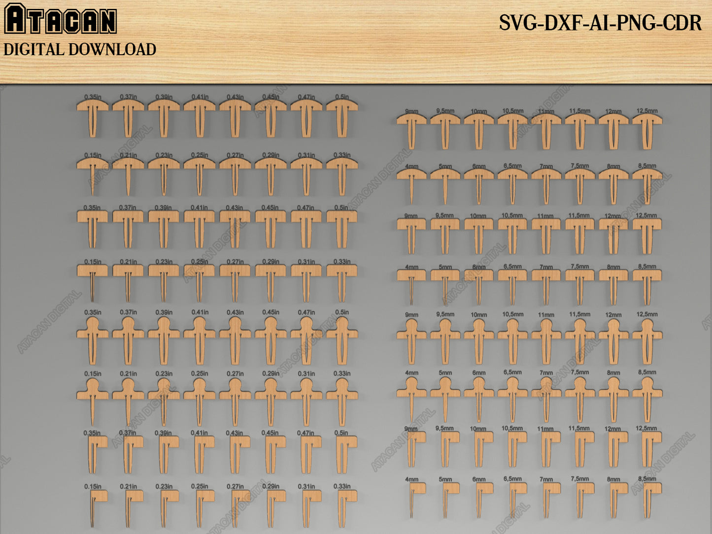 128x Honeycomb Pin Set - Laser Holder Pins - Universal Crumb Tray Pins 533