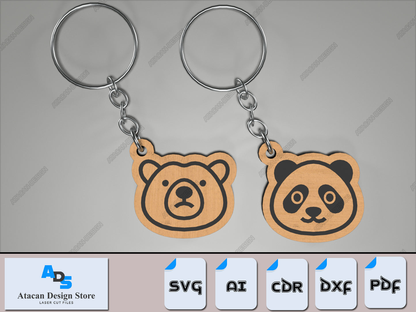 Animal Keychains Bundle - Cute Animal Characters - Perfect for Anniversary ADS373