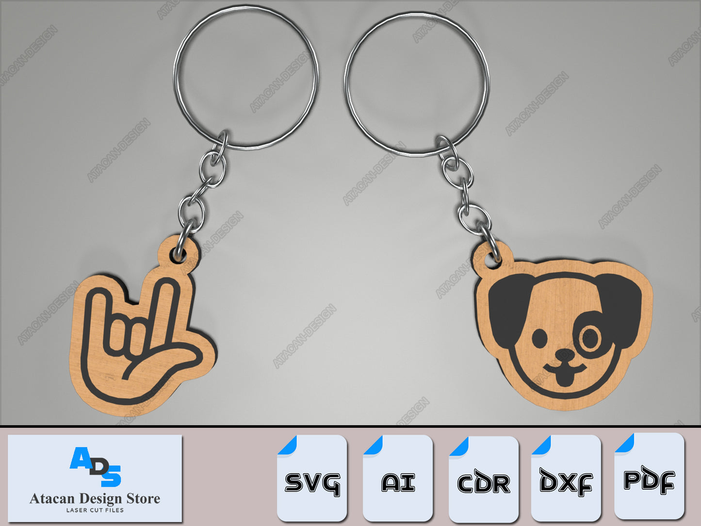 Animal Keychains Bundle - Cute Animal Characters - Perfect for Anniversary ADS373