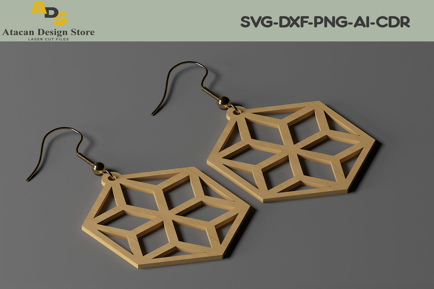 Elegant Geometric Earrings decorative Craft Jewelry Pendants Set laser cut ADS214