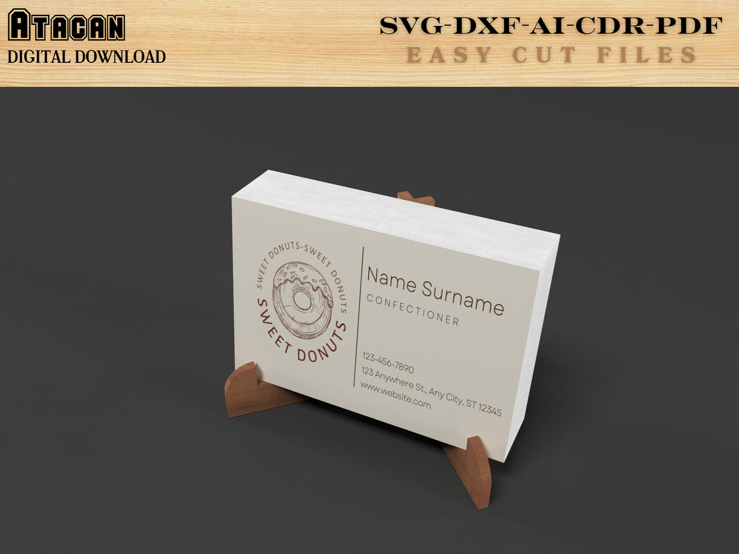 Easy Stylish Business Card Easel Display Holder Stand Design for Professional Presentation 545