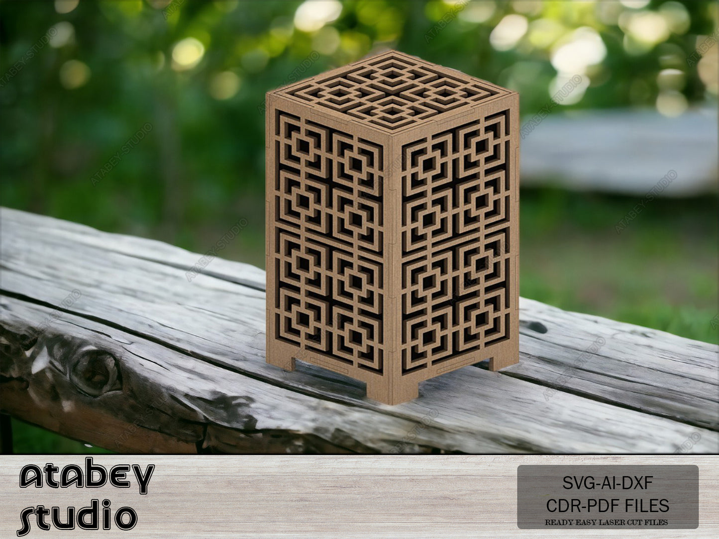 Wooden Desk Lamps & Lantern Holders - DIY Laser Cutting Templates - SVG DXF Files 599