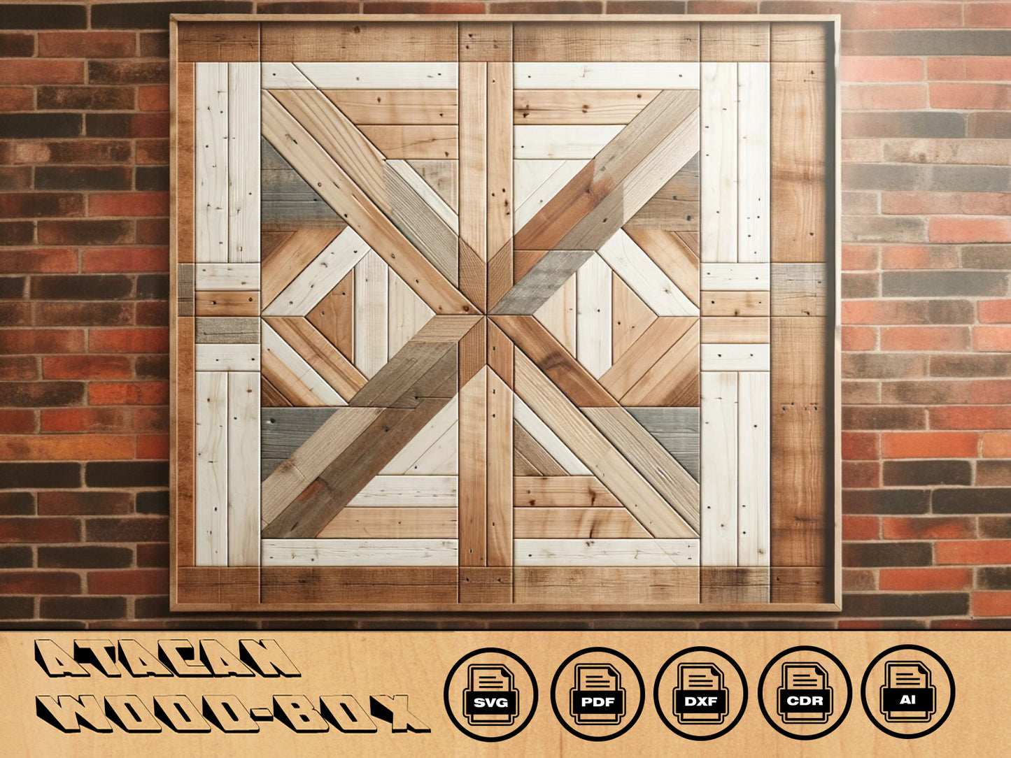 Artisanal Barn Quilt Pattern Collection - Classic Farmhouse Quilt Patterns Suite - Premium Laser Cutting Designs 544