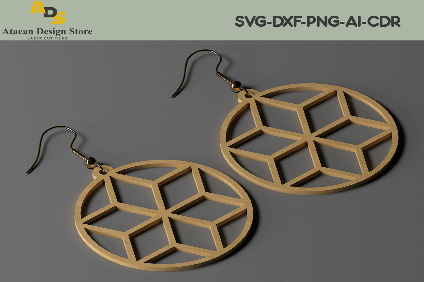 Elegant Geometric Earrings decorative Craft Jewelry Pendants Set laser cut ADS214