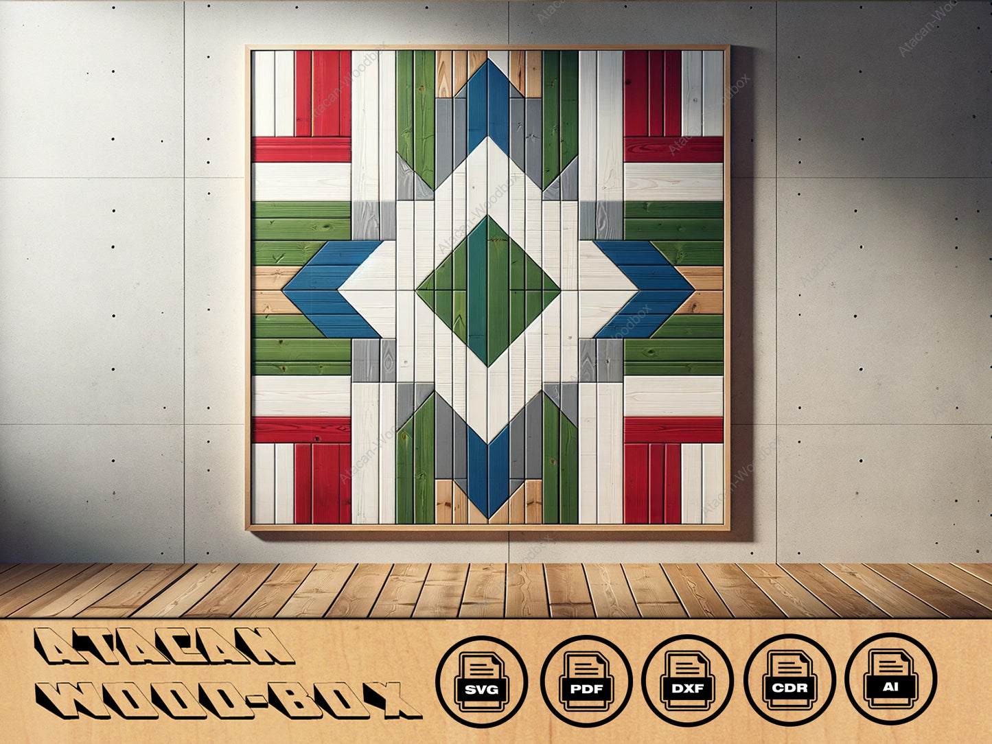 Digital Barn Quilt Patterns Bundle, Rustic Home Decor Woodwork Designs, Intricate Farmhouse Wall Art SVG PDF DXF Files for Laser Cutting 424