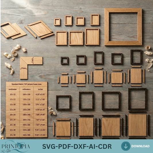 Wooden Picture Frames Plywood Photo Frame  Modern Home Decor DIY Woodworking Design Plans