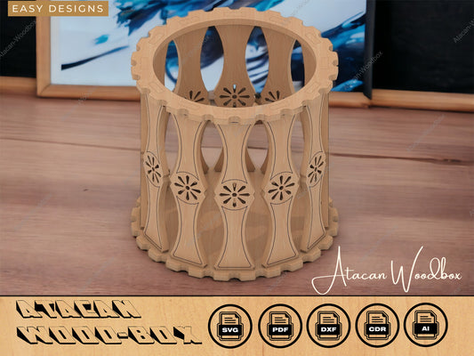 Laser Cut Decorative Wooden Box / Cnc laser cut SVG Files / Glowforge case 212