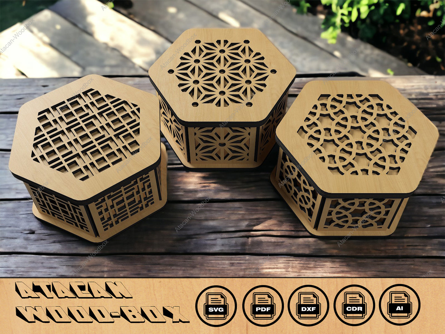 Decorative Wooden Gift box / Laser cut Jewelery Case / Vector Model Lightburn, Glowforge cut files 297