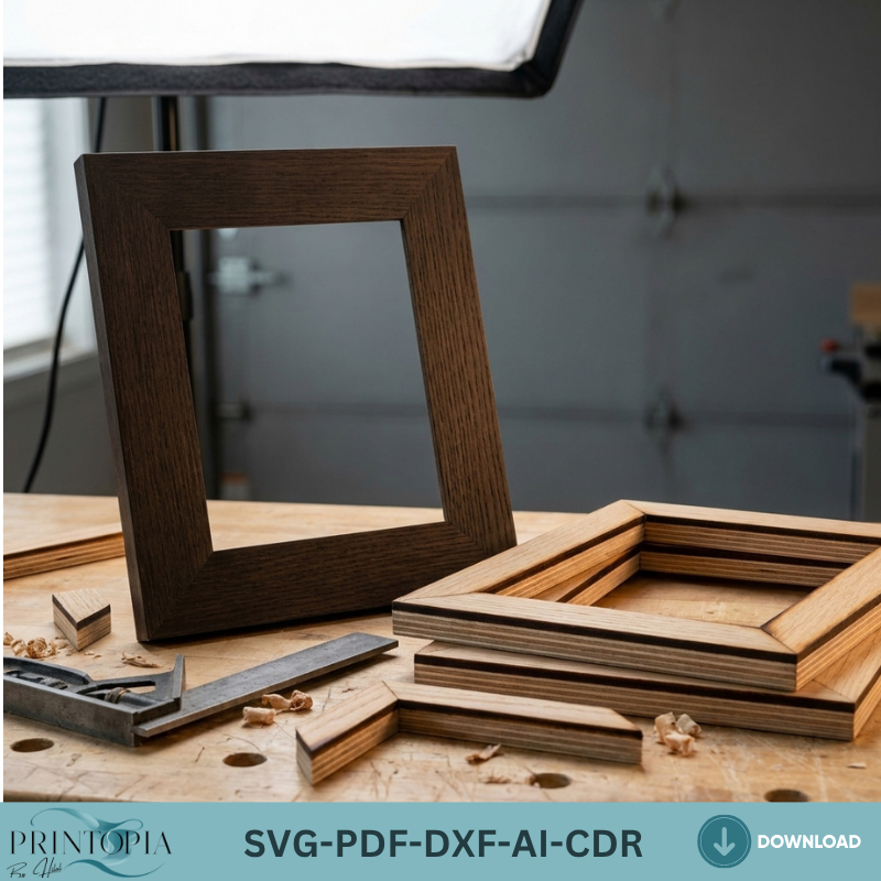 Wooden Picture Frames Plywood Photo Frame  Modern Home Decor DIY Woodworking Design Plans