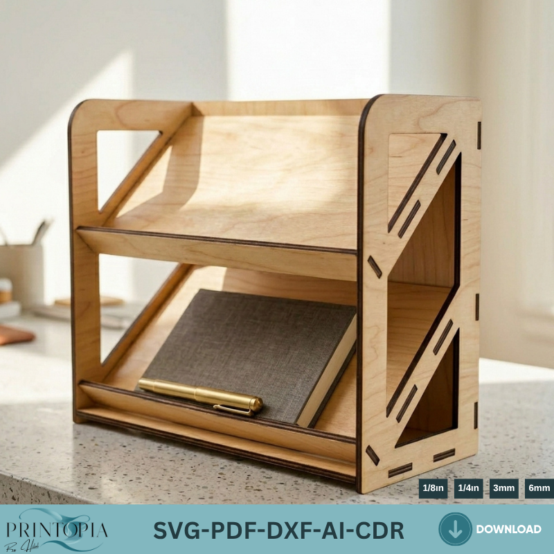 Wooden Display Stand Plywood Template Tiered Countertop Organizer Craft Fair Display Rack Desk Shelf