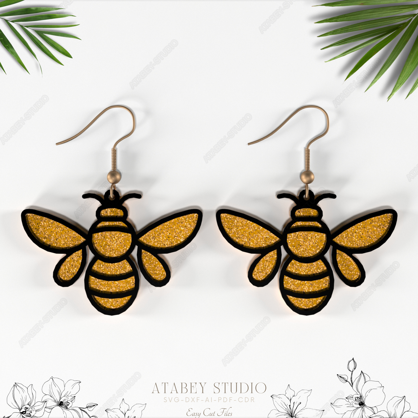 Honeycomb & Bee Earrings - Bee Inspired Earring Collection - Unique Honeycomb, Hive, Bee Designs - Unique Nature Jewelry 863