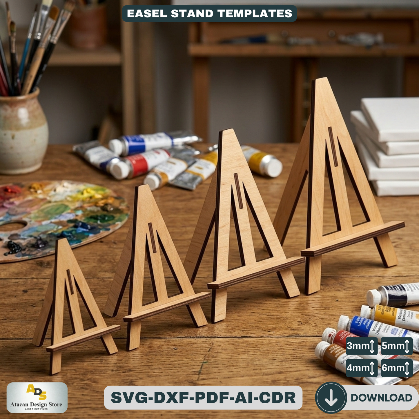 Art Display Picture Frame Holders / Canvas Easel Stands / Art Displays 433