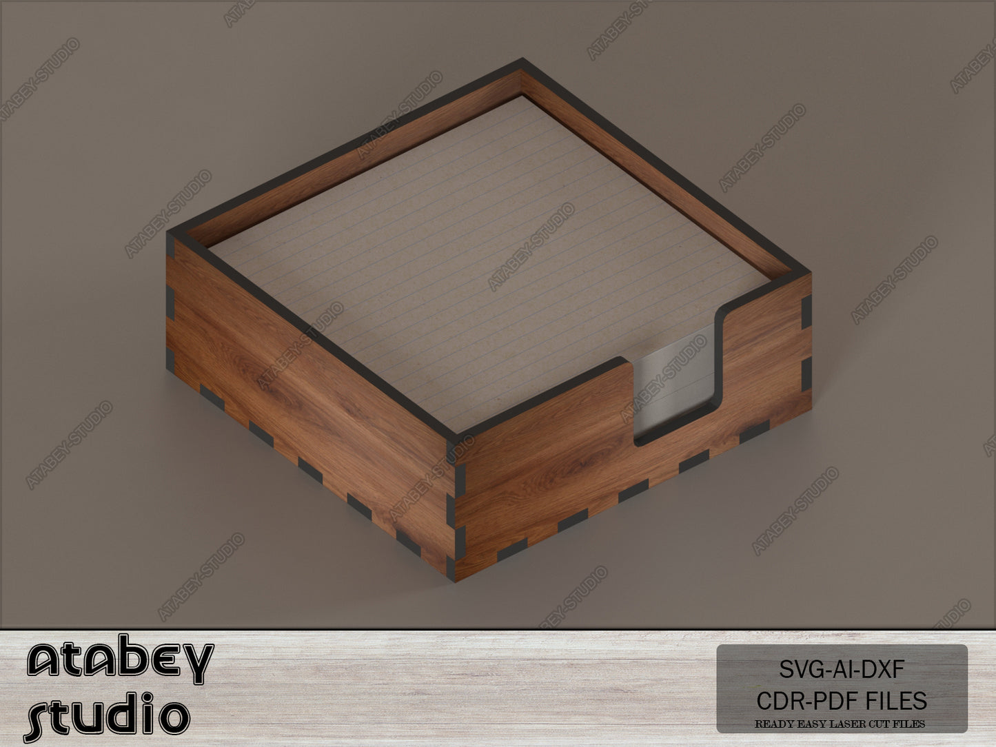 Modular Wooden Desk Organizer Laser Cut Files - Customizable Office Accessory Design 607