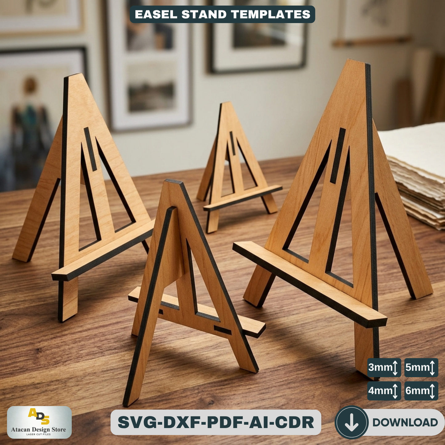 Art Display Picture Frame Holders / Canvas Easel Stands / Art Displays 433
