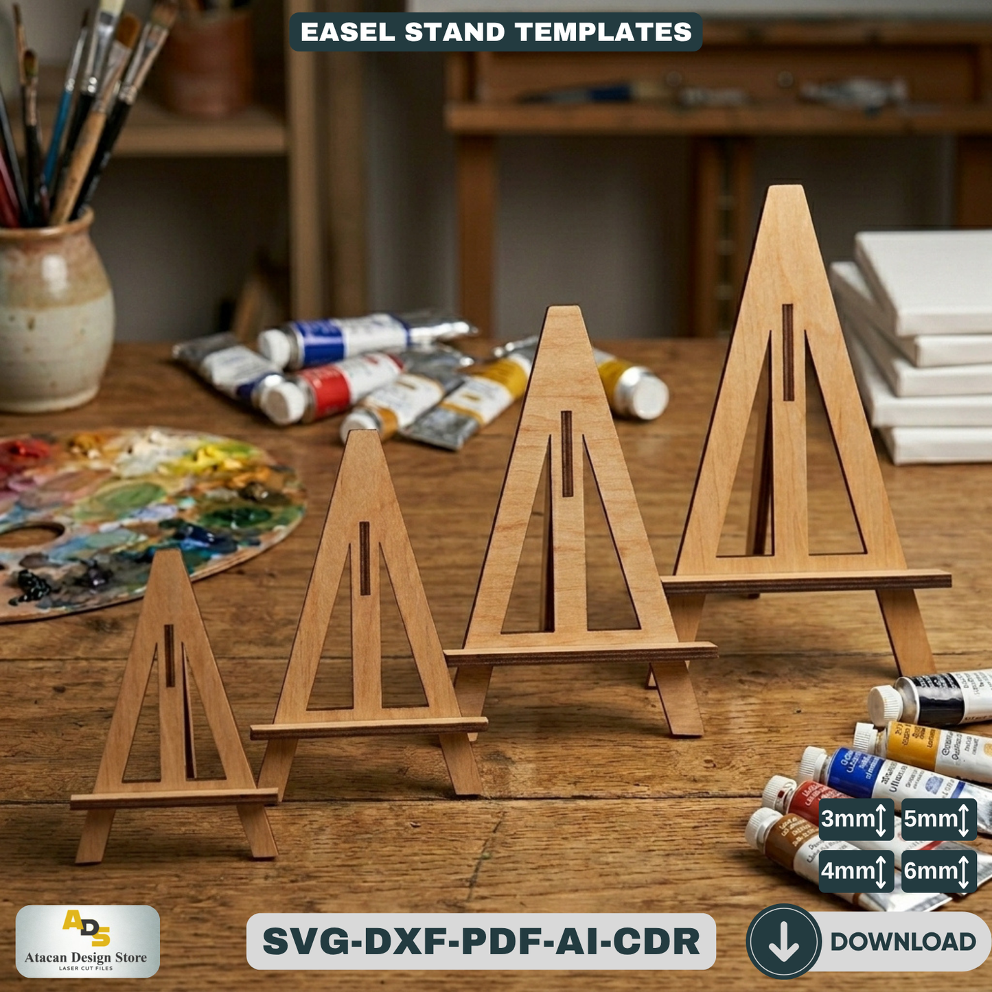 Art Display Picture Frame Holders / Canvas Easel Stands / Art Displays 433