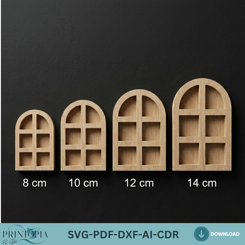 Window Frame Cutting Template Bundle – Perfect for Laser Cutting DIY Home Decor Projects 133