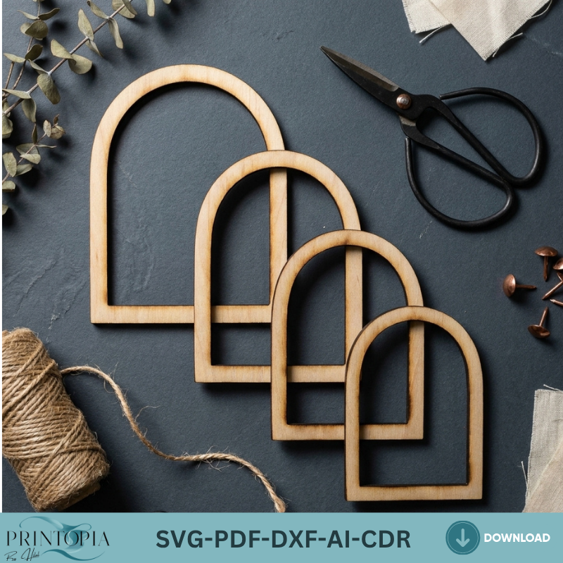 Window Frame Cutting Template Bundle – Perfect for Laser Cutting DIY Home Decor Projects 133